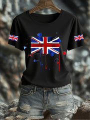 Women's UK Flag Printed T-shirt vetvanguards