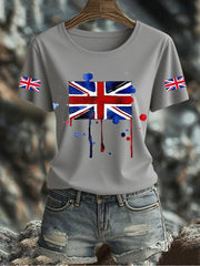 Women's UK Flag Printed T-shirt vetvanguards