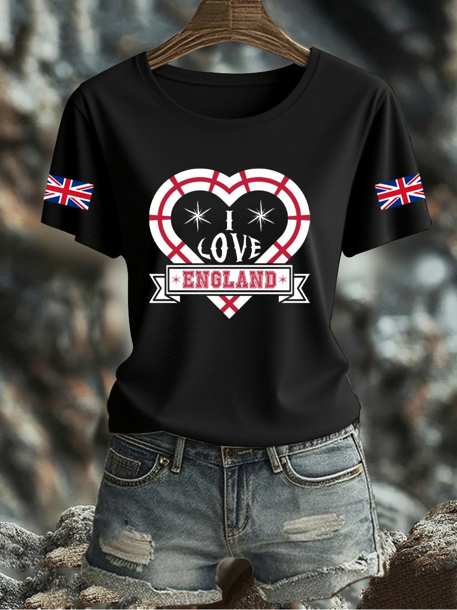 Women's UK Flag Printed T-shirt vetvanguards