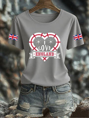 Women's UK Flag Printed T-shirt vetvanguards