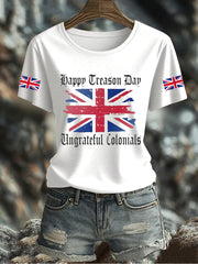 Women's UK Flag Printed T-shirt vetvanguards