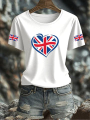 Women's UK Flag Printed T-shirt vetvanguards
