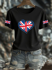 Women's UK Flag Printed T-shirt vetvanguards