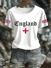 Women's UK Flag Printed T-shirt vetvanguards