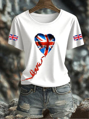 Women's UK Flag Printed T-shirt vetvanguards