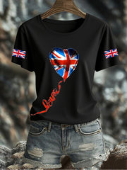 Women's UK Flag Printed T-shirt vetvanguards