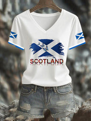 Women's  Scottish Flag  Short Sleeve T-shirt vetvanguards