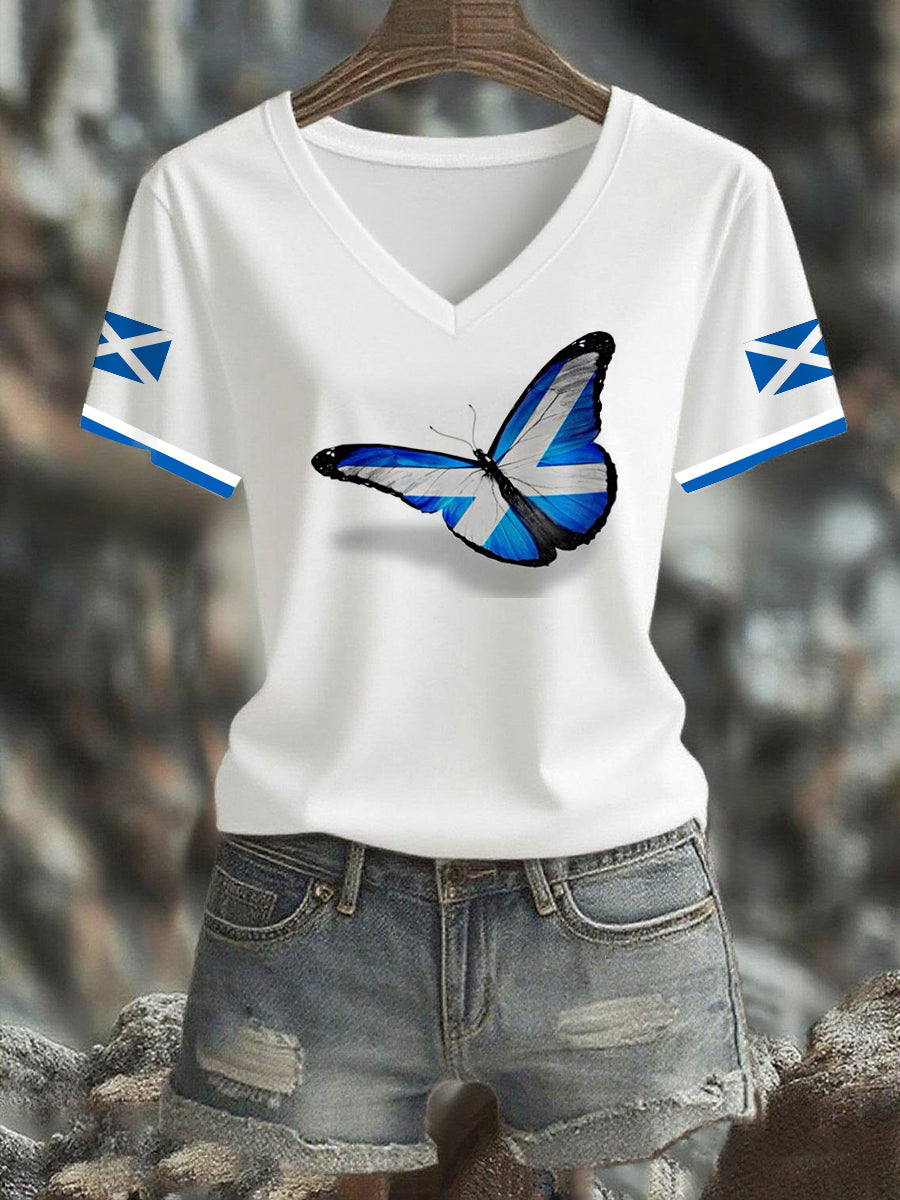 Women's  Scottish Flag  Short Sleeve T-shirt vetvanguards