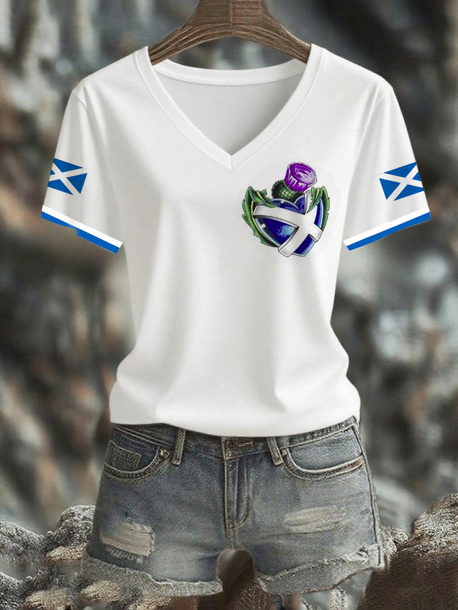 Women's  Scottish Flag  Short Sleeve T-shirt vetvanguards