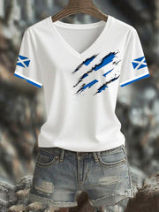 Women's  Scottish Flag  Short Sleeve T-shirt vetvanguards