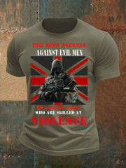 Men's British Veteran imitation cotton short-sleeved T-shirt vetvanguards