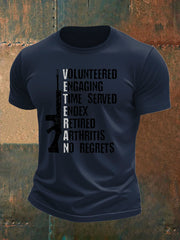 Men's British Veteran imitation cotton short-sleeved T-shirt vetvanguards