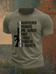 Men's British Veteran imitation cotton short-sleeved T-shirt vetvanguards