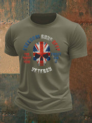 Men's British Veteran imitation cotton short-sleeved T-shirt vetvanguards
