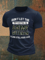 Men's British Veteran imitation cotton short-sleeved T-shirt vetvanguards