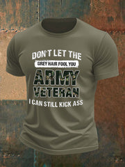 Men's British Veteran imitation cotton short-sleeved T-shirt vetvanguards