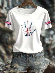 Women's UK Flag Printed T-shirt vetvanguards
