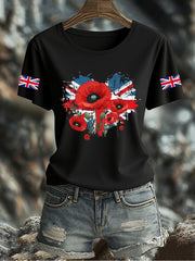 Women's UK Flag Printed T-shirt vetvanguards