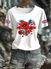 Women's UK Flag Printed T-shirt vetvanguards