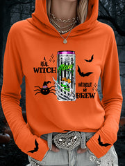 Women's Witches Brew Alani Funny Halloween Casual Hooded Top vetvanguards