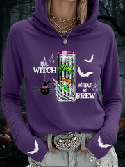 Women's Witches Brew Alani Funny Halloween Casual Hooded Top vetvanguards