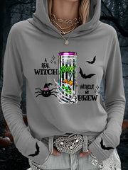 Women's Witches Brew Alani Funny Halloween Casual Hooded Top vetvanguards
