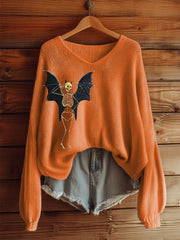 Women's Halloween Skull Print Casual Top vetvanguards