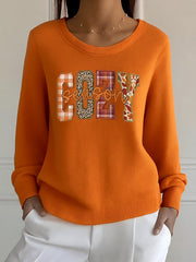 Women's Cozy Season Print Knit Top vetvanguards