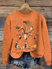 Women's Halloween Pumpkin Print Casual Top vetvanguards