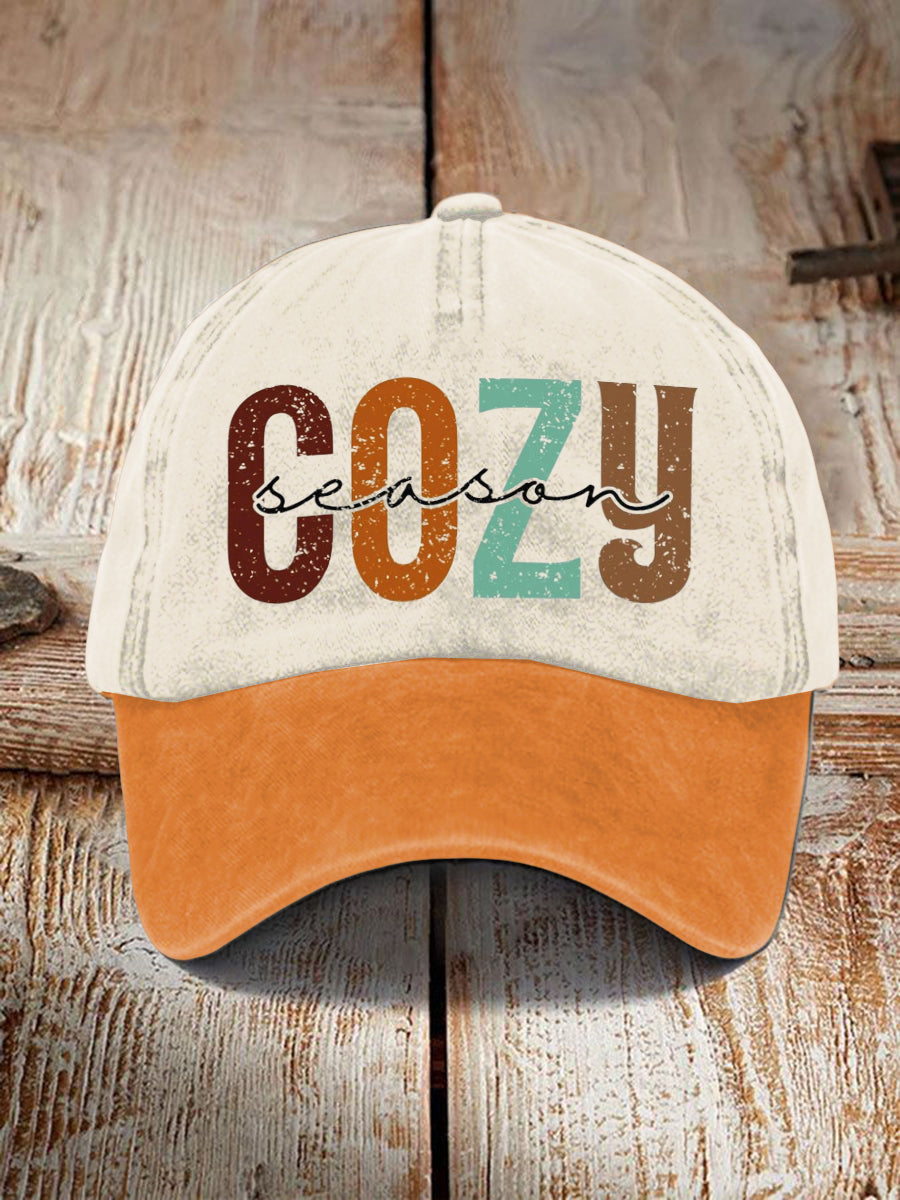 Unisex Cozy Season Design Print Cap vetvanguards