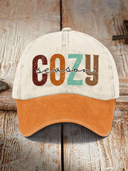 Unisex Cozy Season Design Print Cap vetvanguards
