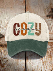 Unisex Cozy Season Design Print Cap vetvanguards