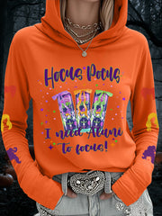 Women's Hocus Pocus I Need Alani To Focus Funny Halloween Casual Hoodie vetvanguards