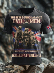 Men's British Veteran Print short sleeves t-shirt vetvanguards