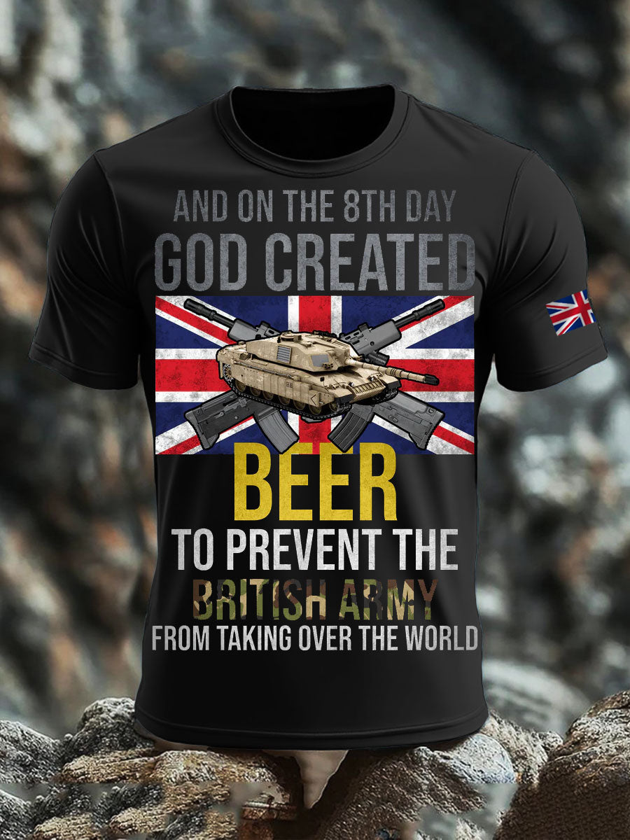 Men's British Veteran Print short sleeves t-shirt vetvanguards