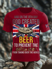 Men's British Veteran Print short sleeves t-shirt vetvanguards