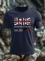 Men's British Veteran print imitation cotton short-sleeved T-shirt vetvanguards