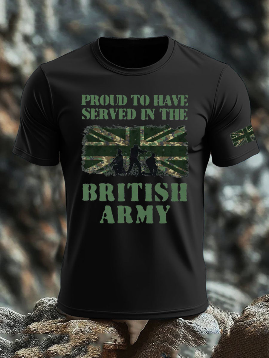 Men's British Veteran imitation cotton short-sleeved T-shirt vetvanguards