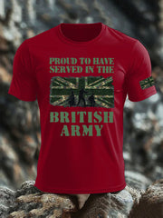 Men's British Veteran imitation cotton short-sleeved T-shirt vetvanguards