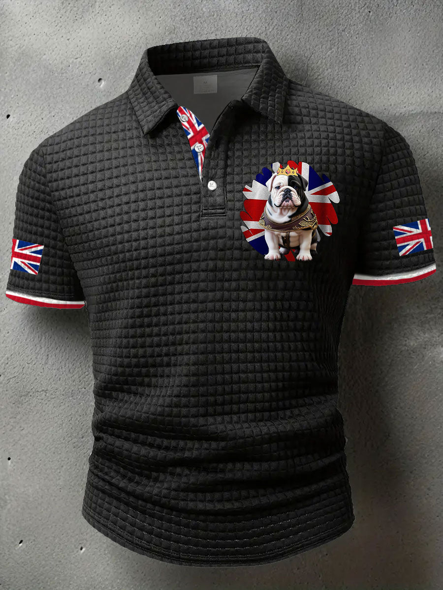 Men's Vintage England Flag Printed Casual Tops vetvanguards