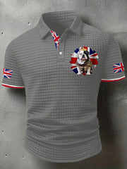 Men's Vintage England Flag Printed Casual Tops vetvanguards
