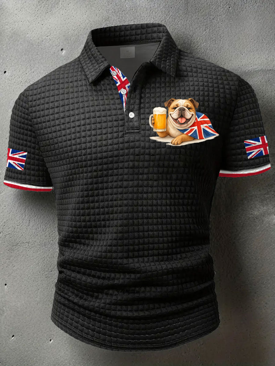 Men's Vintage England Flag Printed Casual Tops vetvanguards