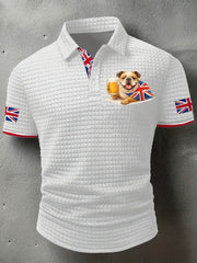 Men's Vintage England Flag Printed Casual Tops vetvanguards