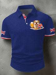 Men's Vintage England Flag Printed Casual Tops vetvanguards