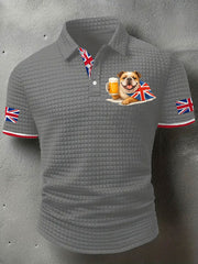 Men's Vintage England Flag Printed Casual Tops vetvanguards