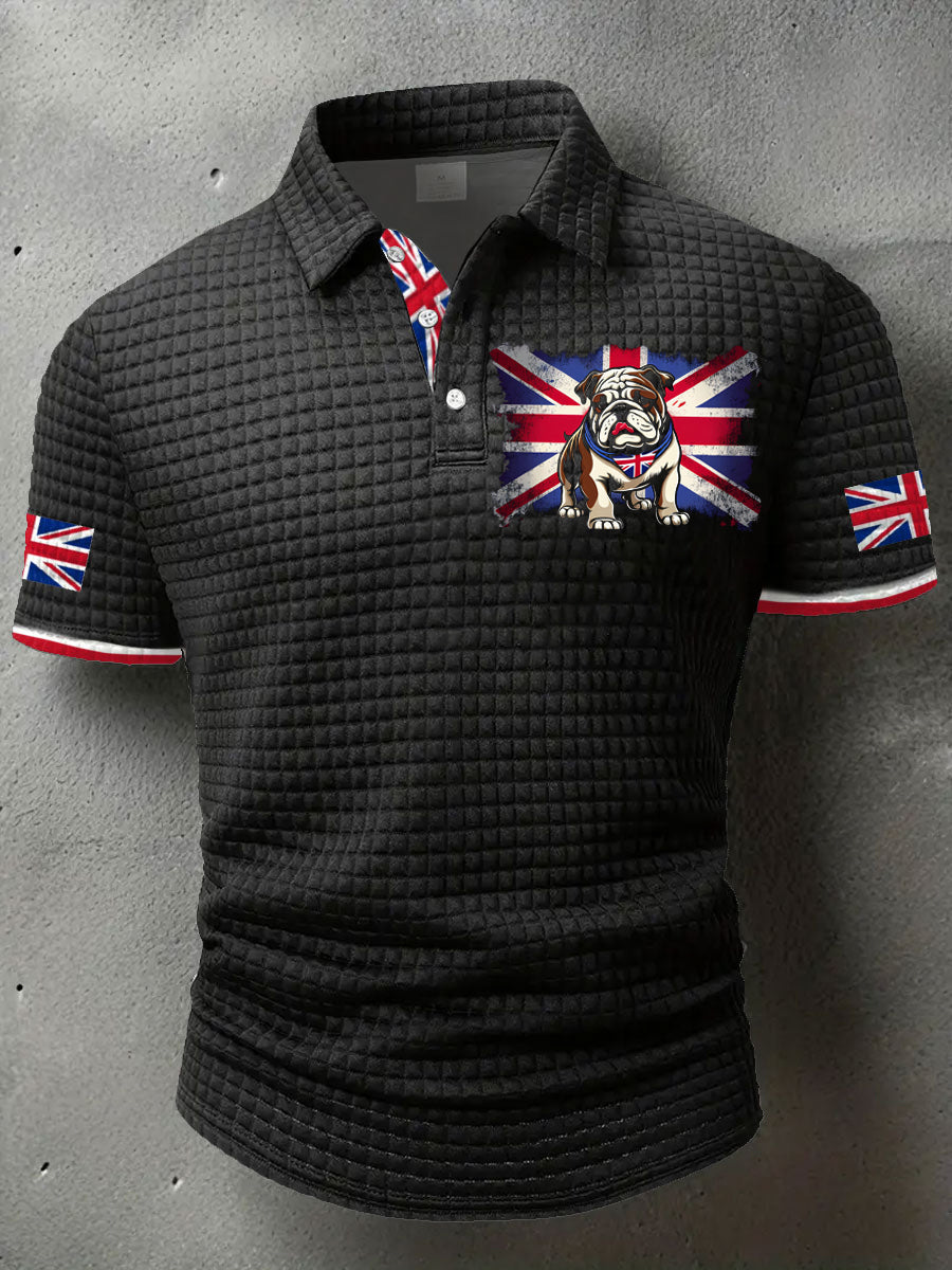 Men's Vintage England Flag Printed Casual Tops vetvanguards