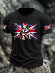 Men's Vintage England Flag Casual Printed T-shirt vetvanguards