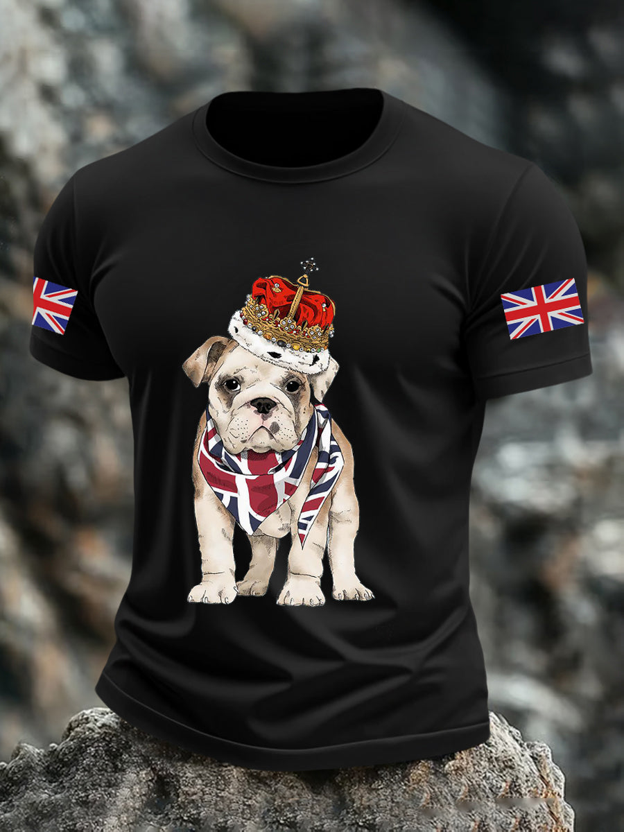 Men's Vintage England Flag Casual Printed T-shirt vetvanguards