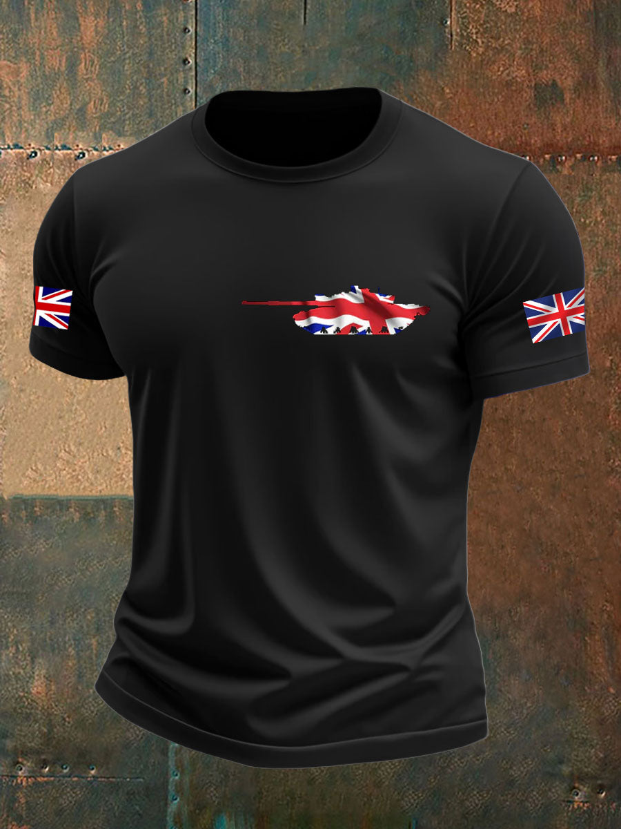 Men's British Veteran imitation cotton short-sleeved T-shirt vetvanguards