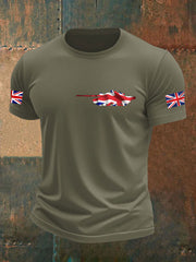 Men's British Veteran imitation cotton short-sleeved T-shirt vetvanguards